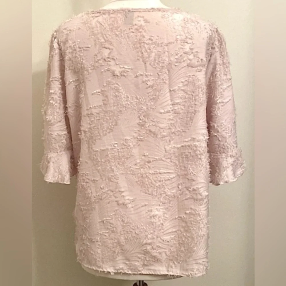 Ranlege Blush Pink Eyelash Design SZ 12 Boho Chic Cottagecore Romantic Top - Picture 7 of 9